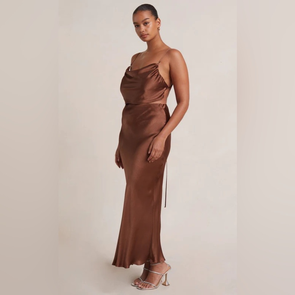 Bec + bridge brown maxi skirt